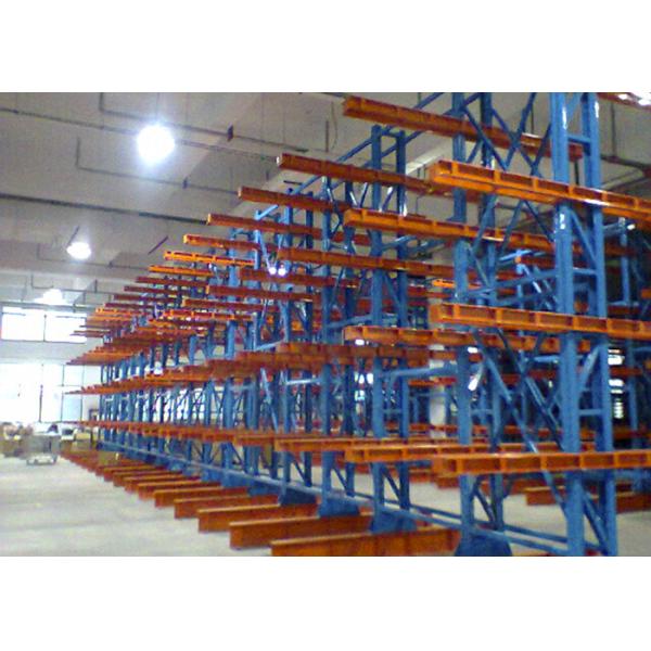High Density Steel Frame Cantilever Storage Racks Powder Coated Pipe Industrial