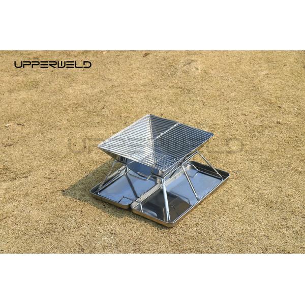 Pequeño patio del patio trasero Fuego Pozo plegable estufa de barbacoa no oxidante 2KG Camping chimenea de carbono