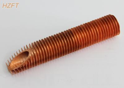 Tubo de aleta de cobre expulso trabalhado frio para sistemas de aquecimento solares