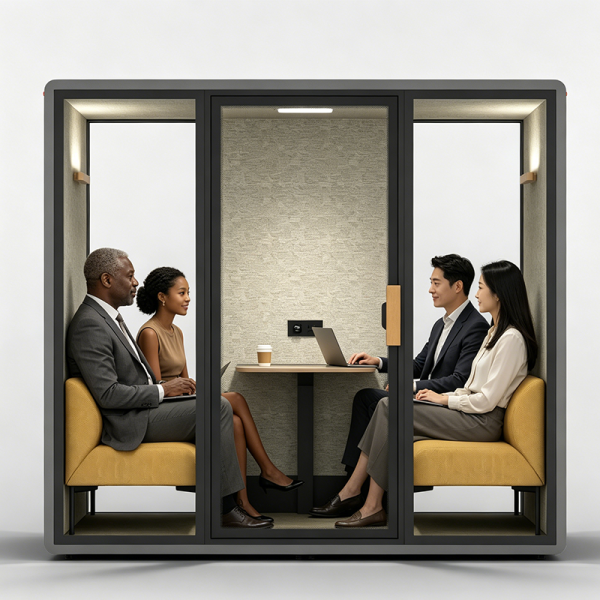 240V Prefab Soundproof Room Acoustic Work Office Booth Enclosure Customised