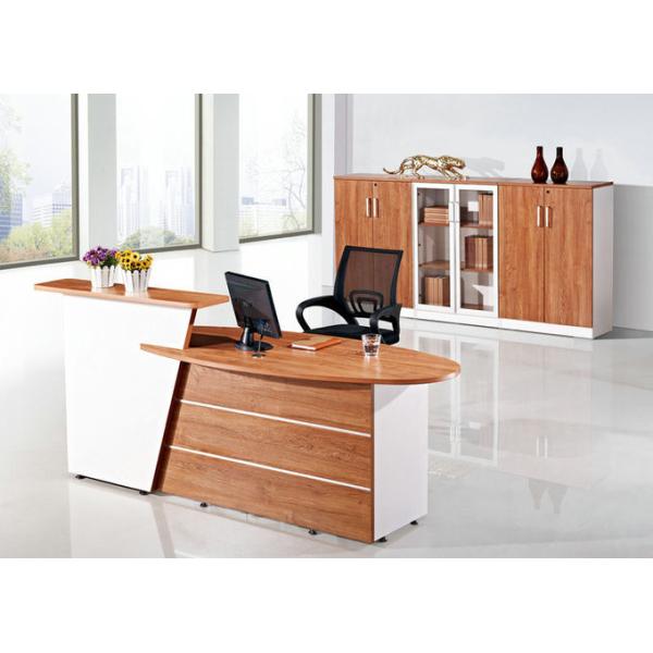 Fantastic Appearance Office Counter Desk Golden Teak Color 2200W*800D*750H MM Size
