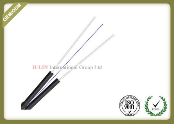 1 / 2 / 4 Core Fiber Optic Drop Cable PVC Material Jacket  With Butterfly Flat Construction
