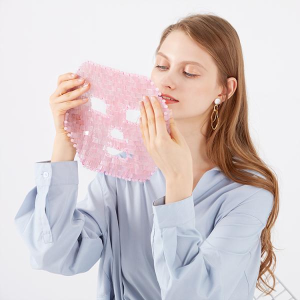 Cooling Skin Facial Eye Stone Jade Mask Rose Quartz Facial Jade Mask