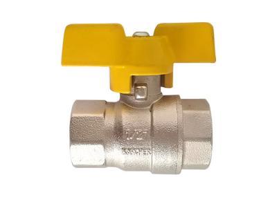 Nickel Plated Metal Brass DIY OEM Parts , Female Thread Full Port Ball Valve