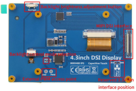 4.3 Inch 800x480 Capacitive Touch Screen Display With IPS TFT Technology