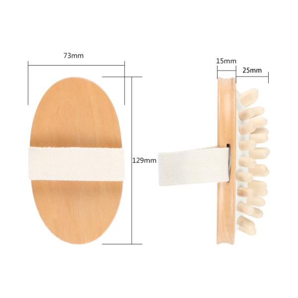 Body Cleansing Boar Bristle Bath Brush For Dry Skin Massage And Shower Scrubbing