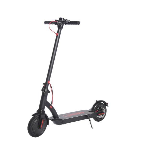 Black 2 Wheel Collapsible Electric Scooter 8.5 Inch CE Certificate