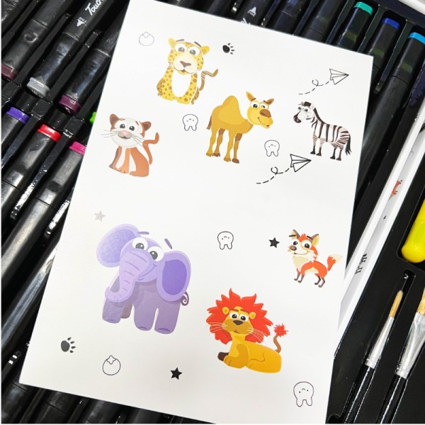Art Supplier 58PCS Colorful Pencil Marker Watercolor Painting Tools Kids Art Set
