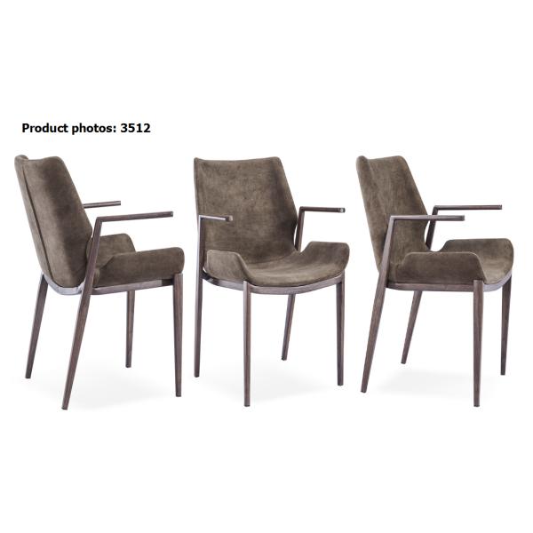 Luxury Metal Wood Frame Kitchen PU Painted Dining Chair