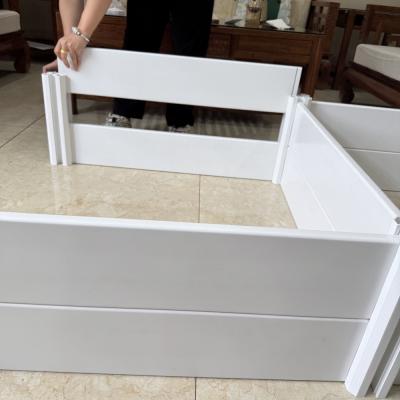 Ventilated Vinyl Fence Flower Box Better Drainage Rectangular Shape
