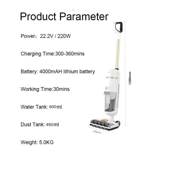 Многоповерхностное очищение влажное и сухое перезаряжаемое пылесос с индивидуальным цветом