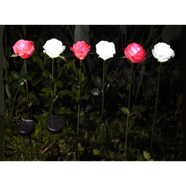 Solar silicone rose Lights Outdoor Lawn Park Decoration Lamp LED Silicone Rose Lamp