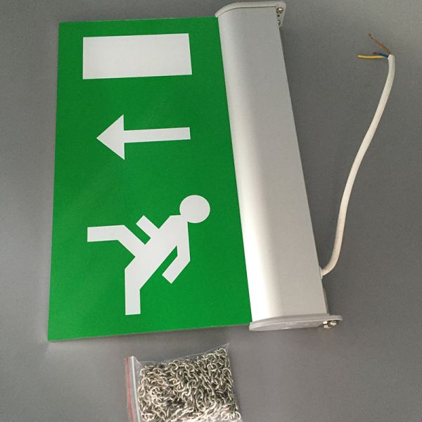 Fire Proof Battery Powered Double Sided LED Exit Sign Emergency DSL015AM