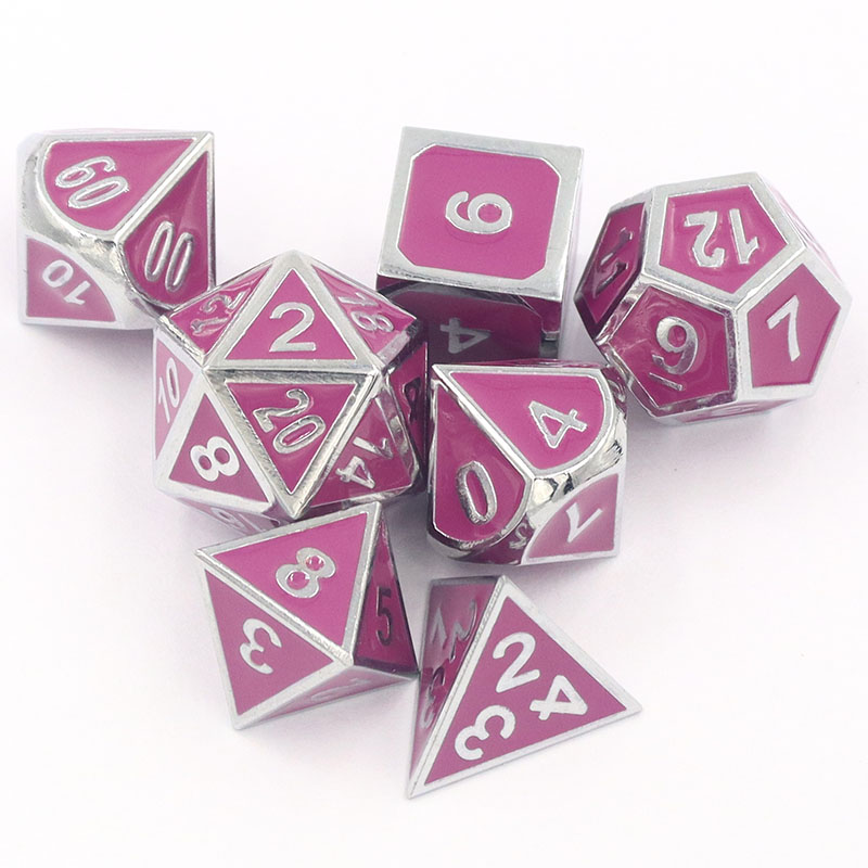 Customized Logo Zinc Alloy Metal Dice Set 16mm-20mm Polyhedral Game Dice for RPGs