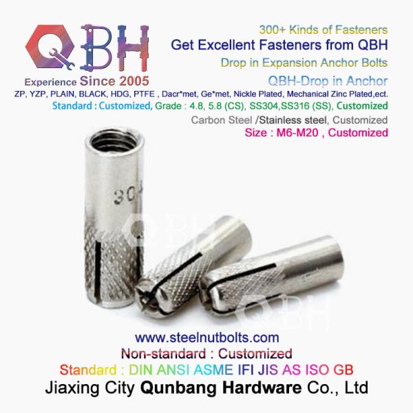 Gota de aço inoxidável de QBH SS 304 S.S. 316 nos parafusos de âncora da expansão