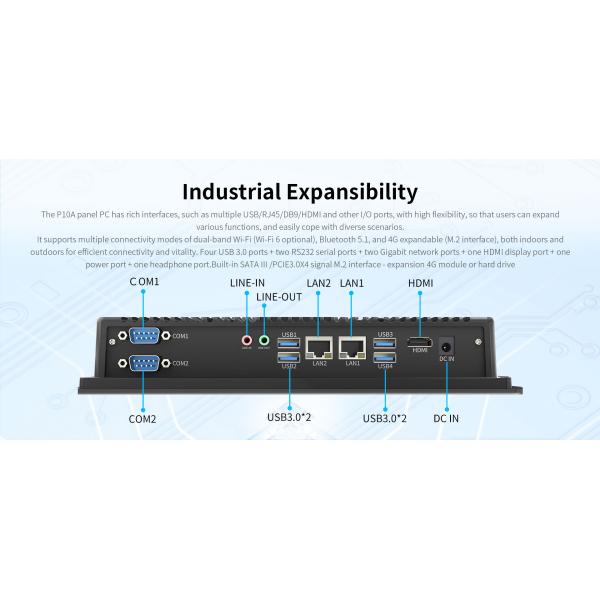 Прочный планшетный компьютер все в одном с сенсорным экраном без вентилятора и водонепроницаемым рейтингом IP65