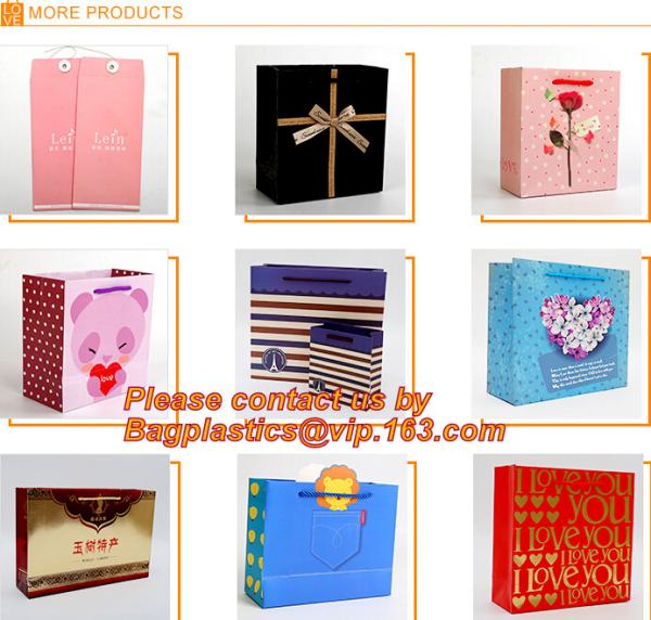 custom Christmas kraft paper material with stamping logo shopping bag, paper shopping bag, shopping paper bag