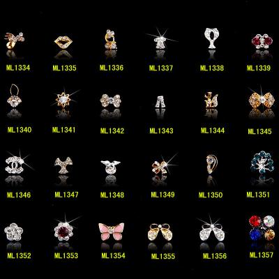 Hot NEW Wholesale Alloy Jewelry 3D Nail Art Jewelry Nail rhinestones Sticker Supplier Number ML1334-1357