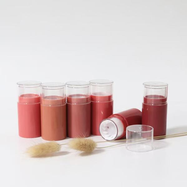 Stick Bottle Deodorant Balm Container with Screw Lid and Transparent Packaging