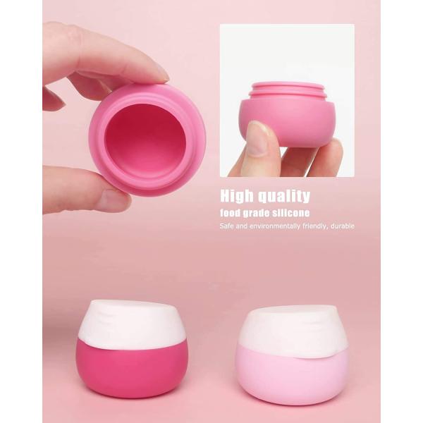 Accesorios de Viaje para Mujeres, Tarro con Tapa para Cosméticos, Maquillaje, Crema Facial, Envase, 20 ml, Contenedor de Viaje de Silicona a Prueba de Fugas
