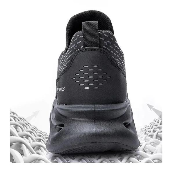 Composite Toe Industrial Safety shoes Lightweight Slip Resistant Work Shoes Black