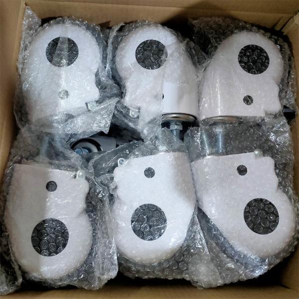 3 4 5 Medical Casters OEM Threaded Stem Silent Hospital Bed Castors With Nylon Brake