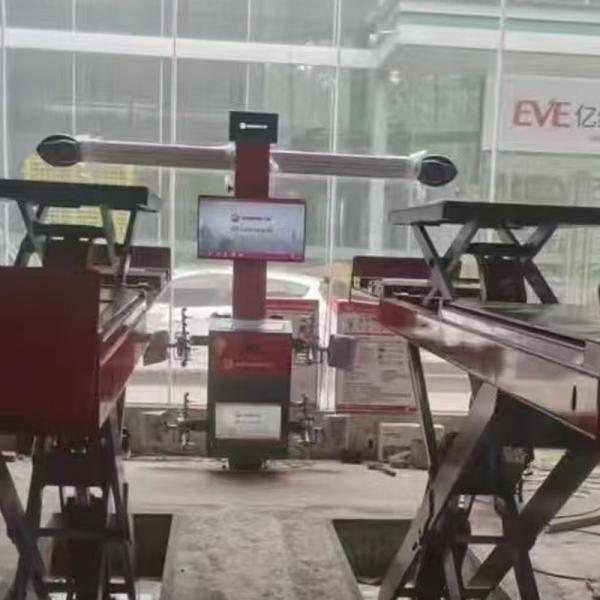 Máquina de alineación de ruedas Sunshine con control de computadora y cámara de 4 piezas, soporte multilingüe, máquina de alineación de cuatro neumáticos, máquina de alineación de ruedas portátil