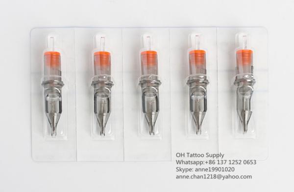 E.O Gas sterile Artists Tattoo Needle Cartridges ABS 316L Stainless Steel Safety 20 Needle Cartridges In A Box
