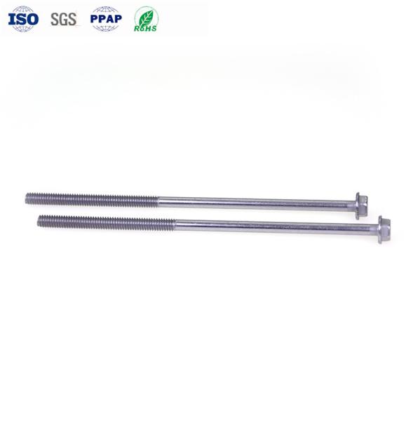 M8 × 300 mm Hexagon Flange Long Bolts de acero inoxidable personalizado de media rosca