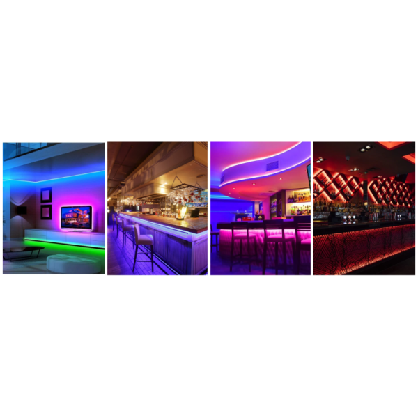 720 LEDs/m WS2811 RGBIC COB LED Strip 12mm DC24V Colorful Light Strips