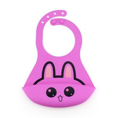 Wide Food Catcher Silicone Baby Bibs Ultra Soft Edge For 6 - 36 Months Old