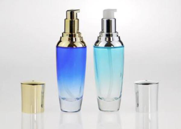 Gradient Cglass Makeup Bottles , Refillable Glass Bottle Eco Friendly Materials