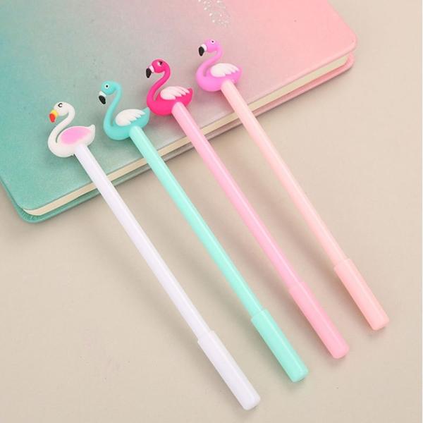 Silicone Head Flamingo Creative Gel Ink Pen 0.5mm Cute Neutral Pen For School Office