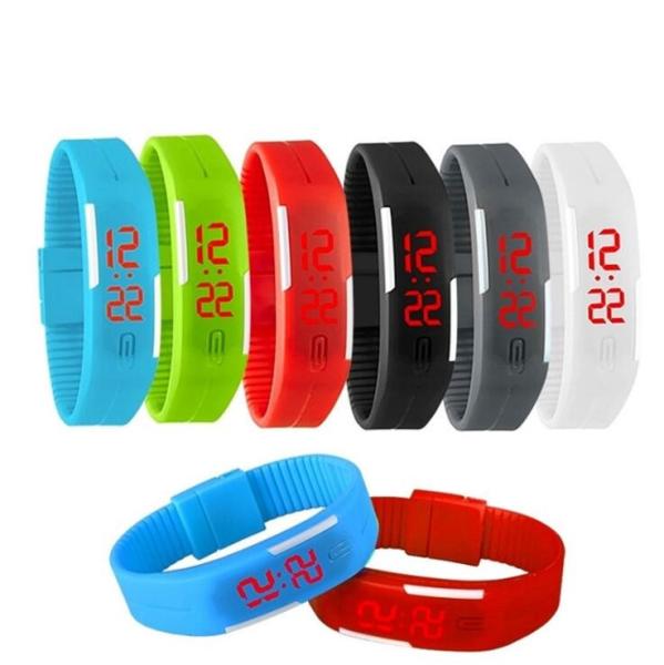 Relógio de pulso do silicone do relógio do diodo emissor de luz Digital do esporte dos homens exteriores para o presente relativo à promoção