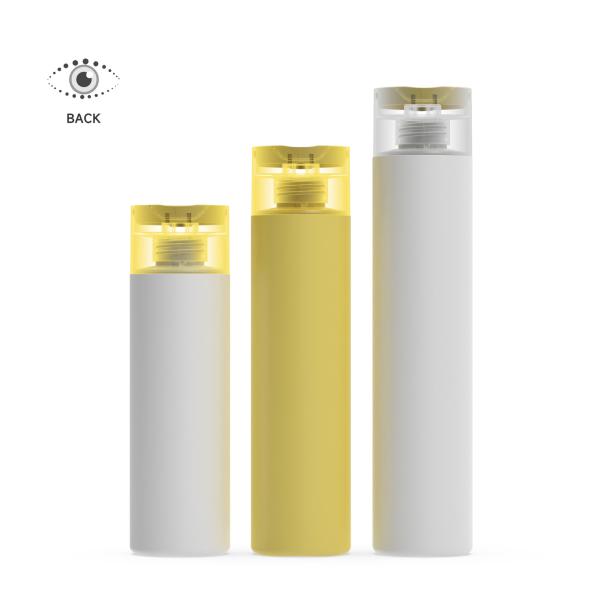 Recycled Bright Yellow Customized Disc Cap Bottle  200ml 250ml 300ml For Body Wash