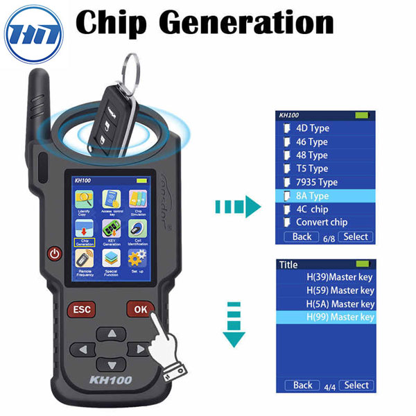 Handheld Car Key Programmer Lonsdor KH100+ Remote Smart Key Programmer