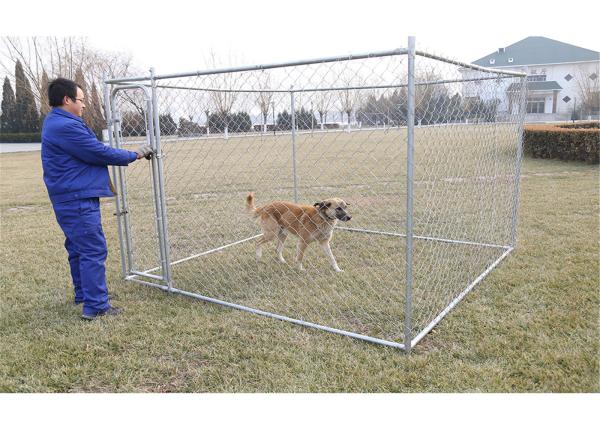 6feet x 10feet x 10feet dog kennel chain link fabric dog fencing panels with optionally covered roof cloth