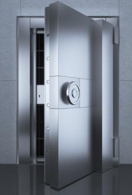 Porta à prova de fogo do cofre-forte de H2000mm W1000mm, porta segura do banco com dispositivo de alarme
