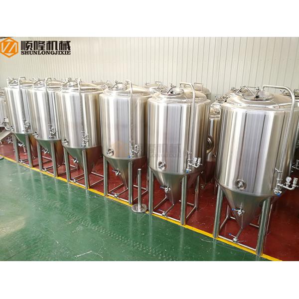 Three Vessels Brewhouse Equipment , 20HL Craft Brew House With Double Stage Cooling System