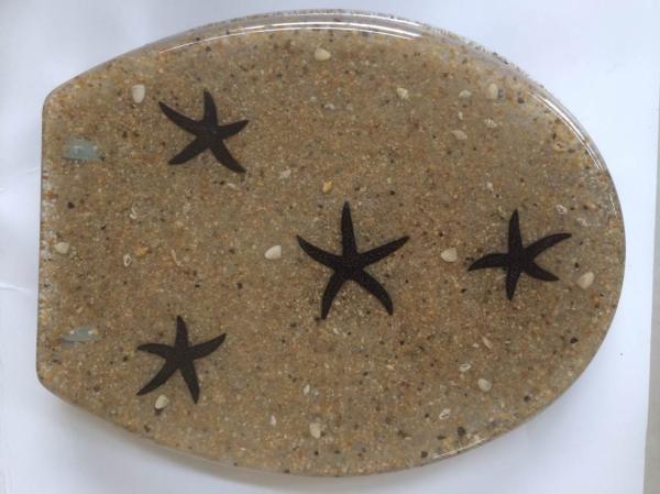 SAND SEA STAR   resin toilet seat,17'18'19'Uropean standard,USA stardard