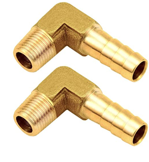 3/8'' Barb To 1/2'' NPT Male Brass Elbow For Water Pipe
