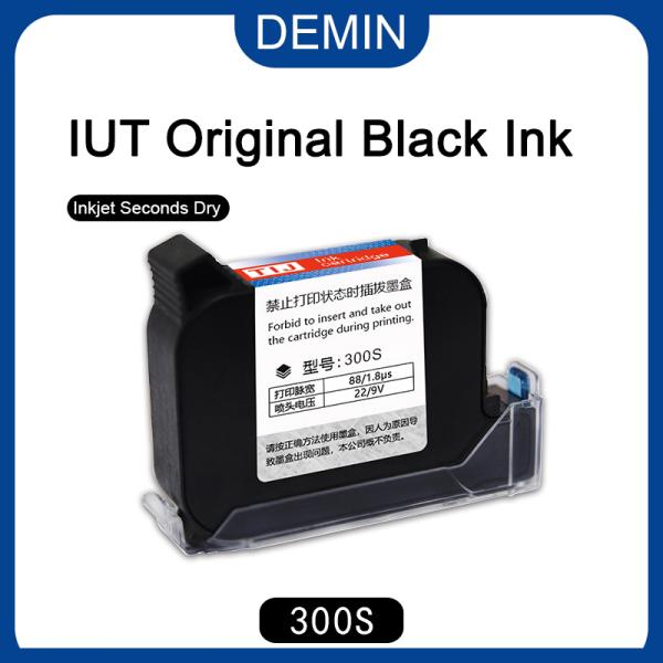 Demin 300S Half Inch Compatible Printer Ink High Adhesion Black Ink Cartridge for Inkjet Printer Universal 12.7mm Dtf Ink