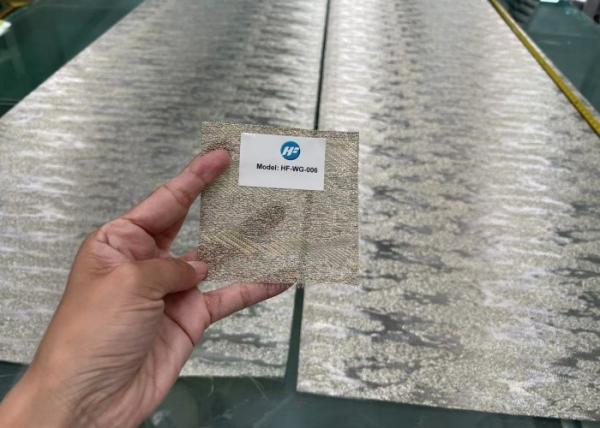 3M Length Fabric Decoration Laminated Glass With Metal Mesh