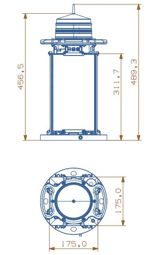 5NM GPRS Communicated LED Marine Lantern Solar Powerd For Buoy Marker