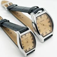Stainless Steel Oval Dial Luminous Couple Wrist Watch 30m Water Resistant