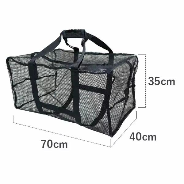 Large Capacity Lightweight Mesh Diving Bag Beach Duffle For Scuba Snorkeling