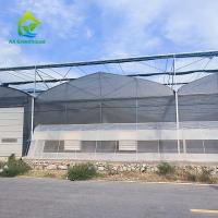 Estufas de película de plástico de extensão múltipla para agricultura comercial com rede de sombra
