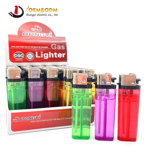 Dongyi 2025 OEM 80mm Disposable Flint Lighters Cigar Smoking Electric Custom Logo Gas Cigarette Lighter