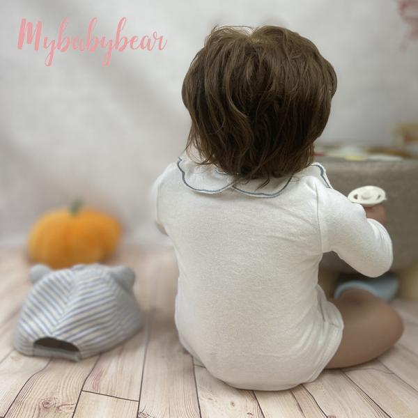 Unisex onesie bodysuit with bib 100% cotton organic jumpsuit knitted baby romper for spring