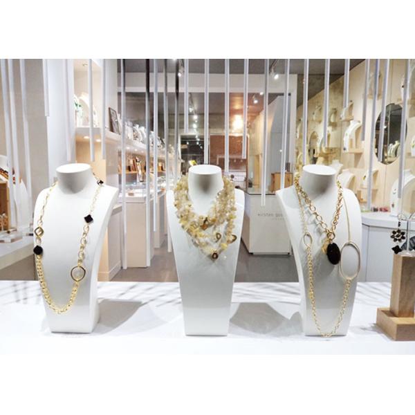 Taille de support blanche d'affichage de collier de fibre de verre de torse fait